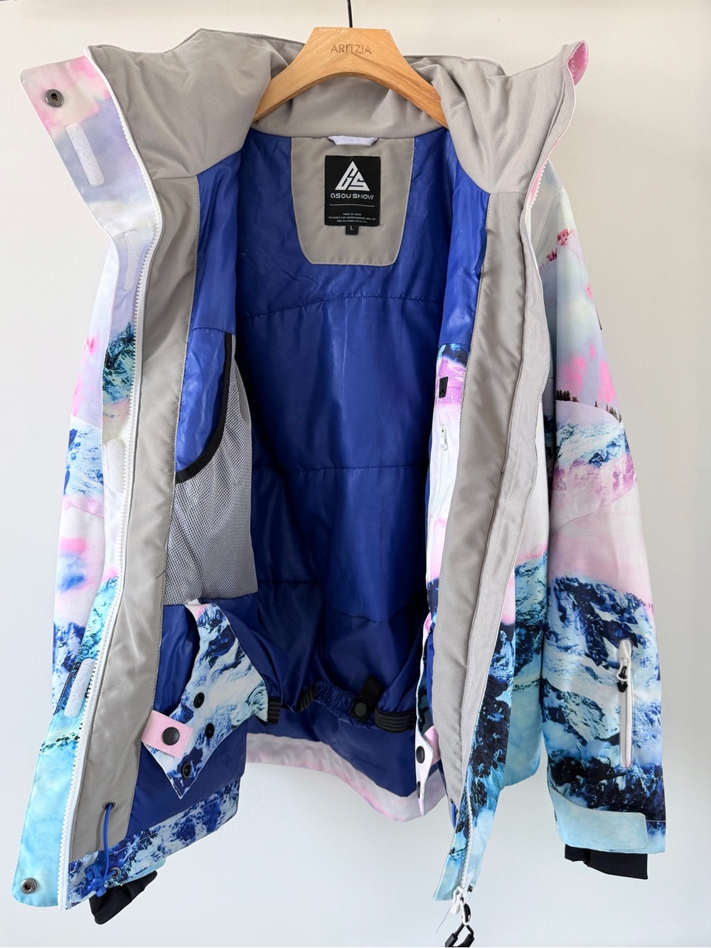 GSOU SNOW Women’s Snow Mountain Waterproof Ski Jacket Hood Size L - Picture 5 of 16
